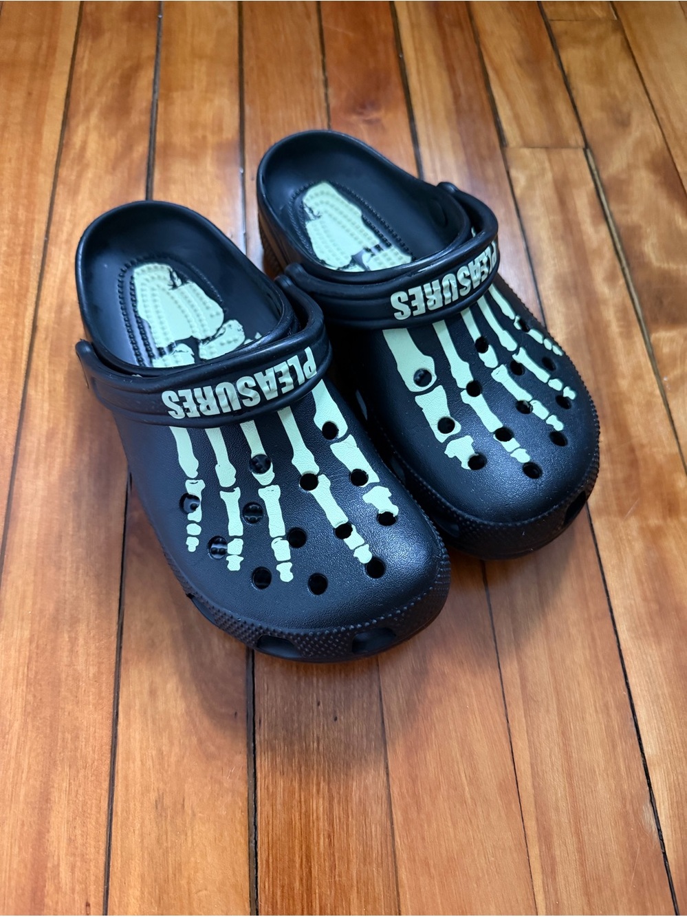 Pleasures Limited Edition Glow-in-the-Dark Skeleton CROCS